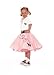 Hip Hop 50's Shop 7 Piece Child Poodle Skirt Outfit (Child 8 Light Pink)