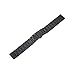 22mm Stainless Steel Butterfly Buckle Watch Band For Pebble Time, Pebble Time Steel 2015 (YESOO Retail Packaging - 180 Days Warranty) (Black)