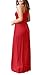 GRECERELLE Women's Casual Long Maxi Dresses with Sleeveless Red L