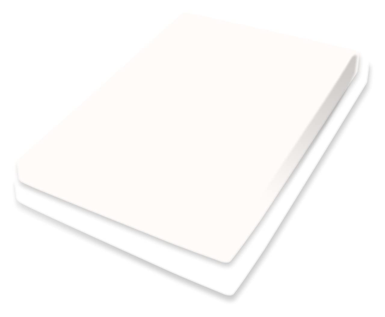 Bassetti Topper 9285318 Fitted Sheet Plain Wool White 181 Cotton and Elastane in Wool White 180 cm x 200 cm / 200 cm x 220 cm