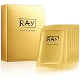 1 Pack Of 10PCS Thai Ray Golden Silk Hyaluronic Acid Facial Mask, Repairing Hydrating Moisturizing Nourishing Skin