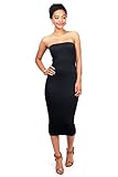Zenana Women's Juniors Basic Fitted Midi Tube Zenana Dress