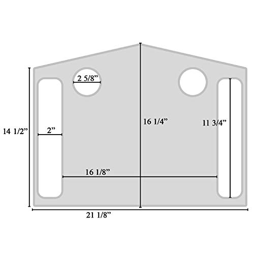 Support Plus Walker Tray Table Accessory with Non-Slip Mat/Cup Holders (21"x16") - Royal Blue
