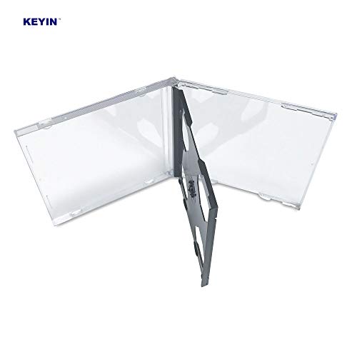 KEYIN Standard Black Double CD Jewel Cases - Premium, 25 Pack