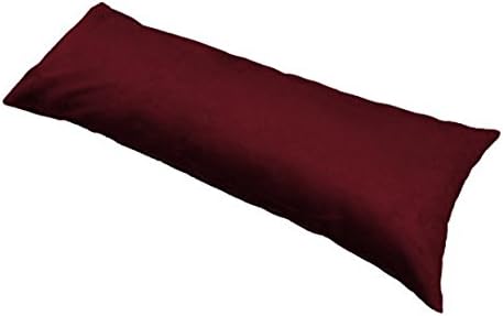100% Microsuede Body Pillow Case/Cover Protector 20x54 -Heavy Duty (54", Burgundy)