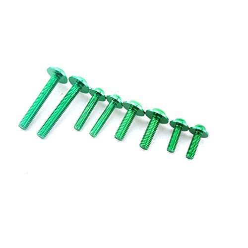 Motorcycle Kits Complete Bolt Fairings Bolt Kits screw Clips For Yamaha Honda Suzuki Bmw Kawasaki Ktm Ducati MT07 MT09 Z1000 CBR1000RR CBR600RR (Green, 1)