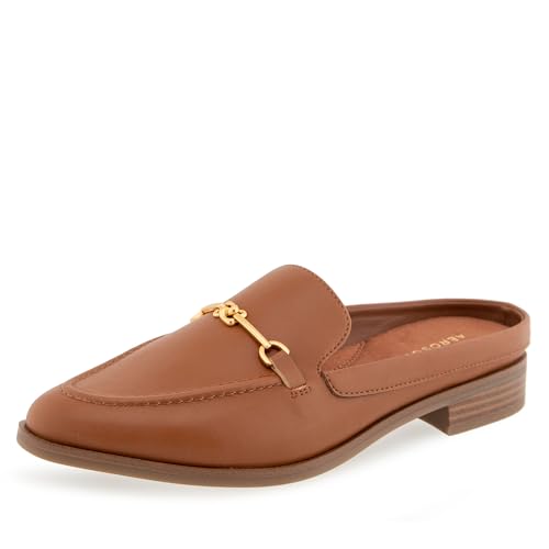 Aerosoles Women's Erik Loafer Mule, Tan Faux Leather, 7.5M