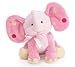 Pink Elephant Plush Rattle with Polka Dot Ears
