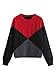 Romwe Women's Color Block Cut and Sew Round Neck Drop Shoulder Long Sleeve Sweatshirt