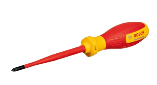 Bosch Professional VDE PH1x100 Screwdriver (Certified up to 1,000 V, Insulated with Thermoplastic Elastomer (TPE))