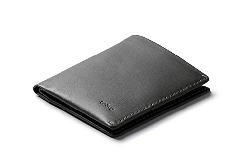 Bellroy Note Sleeve, slim leather wallet, RFID editions available (Max. 11 cards, bills and coins) - Charcoal - RFID