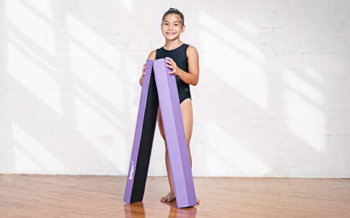 Springee 6ft Balance Beam - Extra Firm - Vinyl Folding Gymnastics Beam for Home - Purple - Thumbnail 4