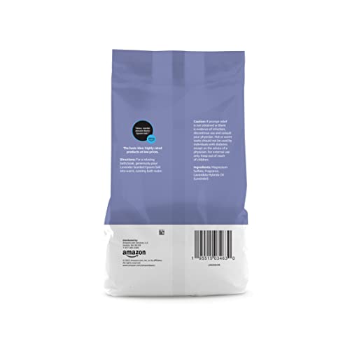 AMAZON BASICS EPSOM SALT SOAKING AID, LAVENDER SCENTED, 3 POUND, 1-PACK (PREVIOUSLY SOLIMO)