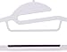 Popular Design Products 10 pc Premium Quality Easy-On Clothes Hangers - White with Purple Non-Slip Pads - Space Saving Thin Profile - for Shirts, Pants, Blouses, Scarves – Strong Enough for Coats