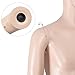 Giantex Adjustable Male Mannequin for Sewing Plastic Realistic Display Head Turns Dress Form w/Base