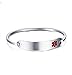 Free Custom Engraving Stainless Steel Catch Hook Oval Fit Medical Alert ID Bangle Bracelet (Silver-60mm,Custom Engrave)