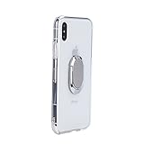 iPhone X Case with 360 Rotating Ring Grip Holder Kickstand Function Magnetic Base, Ultra Slim Thin Hard Scrub Cover with Shockproof Protective for Soft TPU iPhone X(Transparent)