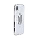 iPhone X Case with 360 Rotating Ring Grip Holder Kickstand Function Magnetic Base, Ultra Slim Thin Hard Scrub Cover with Shockproof Protective for Soft TPU iPhone X(Transparent)