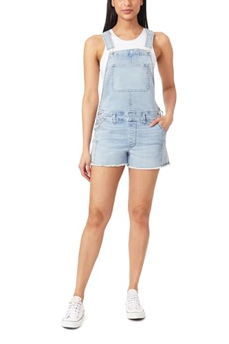 WallFlower Women's Shortalls Juniors (Standard and Plus), Kylie Tomboy, X-Small