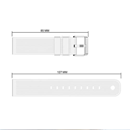 Insaneness Pure Colour Stripe Sport Soft Silicon Accessory Watch Band for Samsung Galaxy Watch 42mm (White) - Thumbnail 4