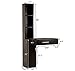 BarberPub Locking Wall Mount Hair Styling Barber Station Without Mirror Dressing Table (Black)