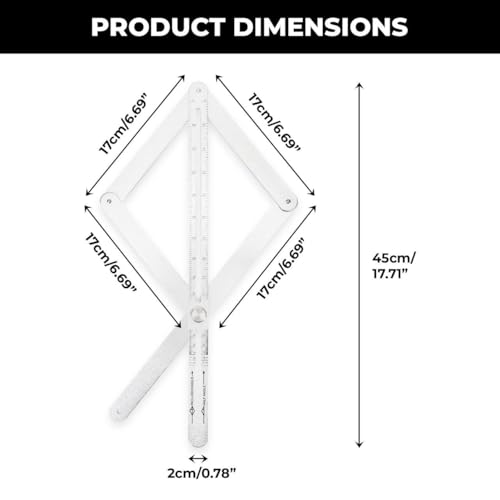 Corner Angle Finder - Miter Saw Protractor Bevel Gauge Tool with Scales, photo 12