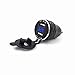 Meetou DIN Hella Powerlet Plug to Dual USB Charger Adapter with LED Voltmeter for BMW Motorcycle/Phone/iPhone/GPS/SatNav