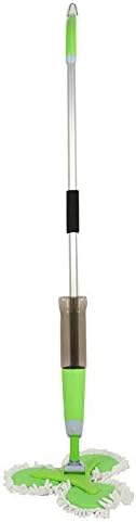 TQZY Bottle Large Spray Mop with Microfiber Mop Pads for Floor Cleaning-Three Heads(Green)