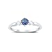 Sterling Silver Simulated Mystic Rainbow Topaz & Cz Ring (Size 4 - 10)