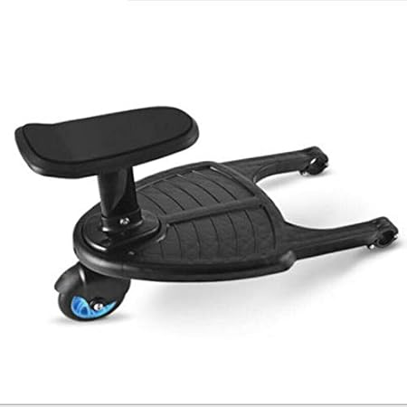 XWBO Buggy-Board Kiddy Ride Trittbrett Mitfahrbrett Rollbrett Kiddy Board Kiddyboard Buggyboard mit Sitz für Kinderwagen Bugg