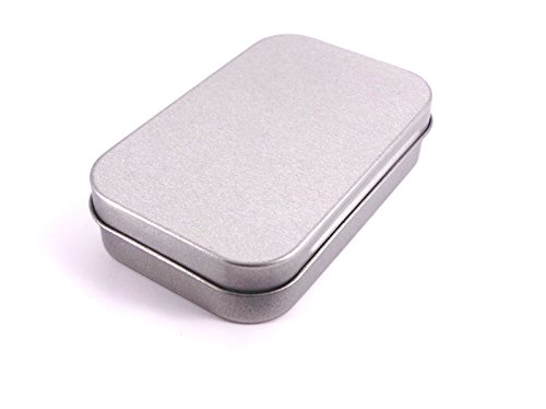 Clear Top Metal Tin Box 7oz Plain Silver Hinged Blank Storage Case Crafts Survival Kit Tins 5 5 X3 5 4x