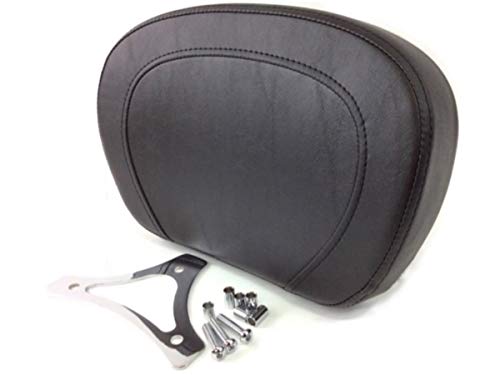 Top Oval Stitch Passenger Backrest Sissy Bar Pad and Mounting Plate for Harley Davidson Touring like Street Glide Road King ref 52924-98B