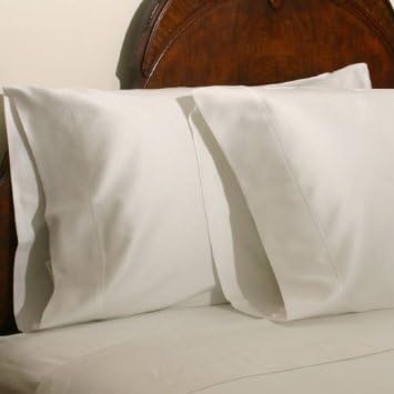 Homespell 600 Thread Count Sateen Solid Egyptian Cotton Pillow Case White King Sold By Homespell