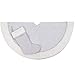 Alice Doria 21“Silver and White Christmas Stocking with Silver Wrinkled Satin Layer and White Faux Fur Cuff
