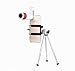 WONBSDOM Universal 12X Zoom Clip-On Aluminum Telephoto Manual Focus Telescope Camera Lens Phone Lens (White) with Tripod + Retractable Phone Holder + Microfiber Cleaning Cloth for iPhone 4S 5 5S 5C 6 iTouch iPad Samsung Galaxy S3 S4 S5 S6 Note 2/3/4 HTC Nokia Sony,etc.