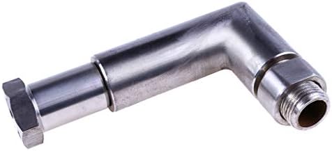 Gaddrt Home Hardware Stainless Steel O2 Oxygen Spacer Sensor Extension Dual Fit 90 Degree L Type Pipe Nut Flats to Prevent Slipping