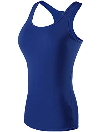Fastorm Women's 3 Pack Running Tank Tops for Women Active Racerback Dry Fit Tank Top Black-CBlue-NPink M