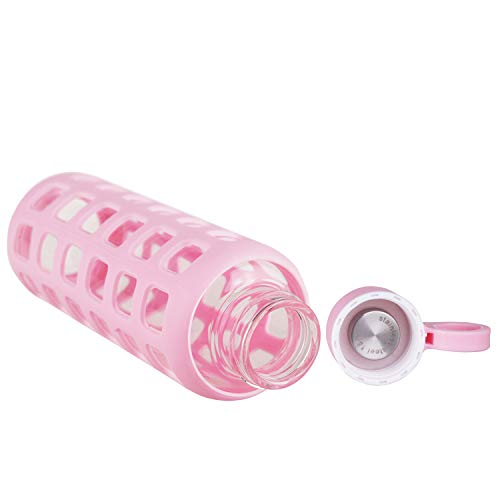 image for ORIGIN Best BPA-Free Borosilicate Glass Water Bottle with Protective S