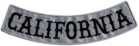 Reflective California 12.0 inch Bottom Back Rocker Jacket Vest SOA MC PATCH for Accessories - Bags/Purses, Apparel - Coat/Jacket, Apparel - Jeans/Pants, Children, Crafts