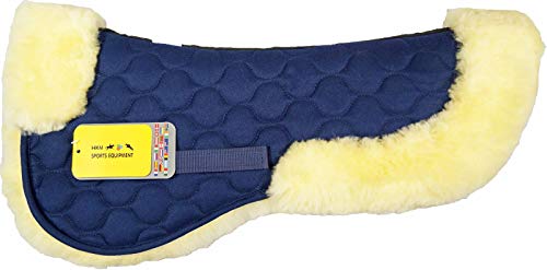 HKM Lambswool saddle pad Navy/Natural One Size โ image 1