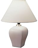 ORE International 608IV 15 Ceramic Accent Table Lamp, Ivory