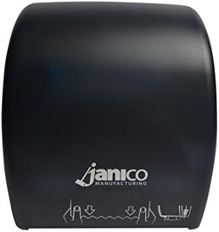 Janico 2803 Mechanical Touchless Paper Towel Dispenser, Dispenses Brand Name Quality Paper, Translucent Black, Pack of 1