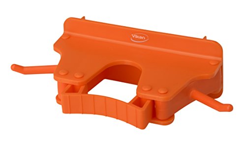 Vikan 10177 Orange Polypropylene/Rubber Wall Bracket, 9.5"
