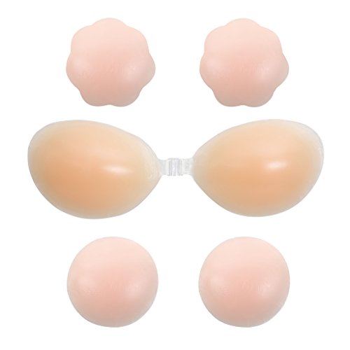 Womens self adhesive bra cup b double thick 3 pack