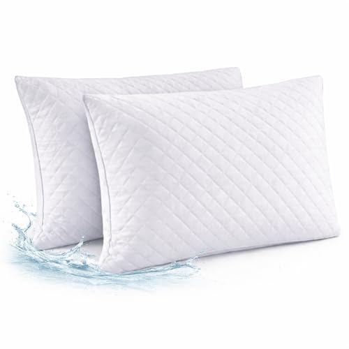 Kit 2 Protetor de Travesseiro Impermeável e Antialérgico Matelado 70x50 com Zíper - Capa de Proteção Contra Líquidos, Suor e Manchas, Antiácaro Silencioso