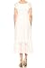 Anna-Kaci Renaissance Peasant Maiden Boho Inspired Cap Sleeve Lace Trim Maxi Dress, Cream, Large