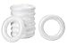 Juvale 6-Inch Foam Wreaths - White, 8-Pack - DIY Craft Supply & Wreath Base - Round Foam Rings for Home Decor
