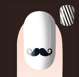 Amazon Co Jp 百足ーhyakutaruー ネイルシール ヒゲ柄 ひげ ネイルステッカー 貼るだけネイル ドラッグストア