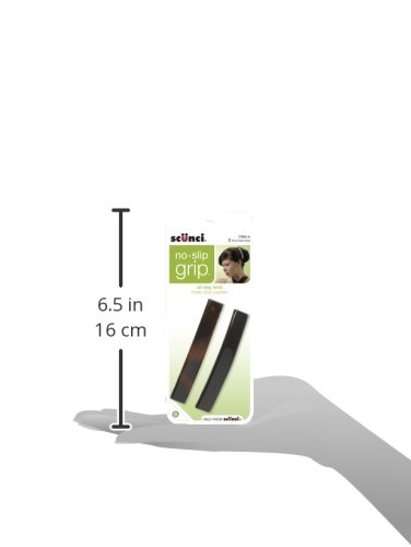 Scunci No-slip Grip Auto Clasp Barrettes, 2 Count, Colors May Vary