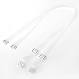 Invisible Clear Elastic Bra Straps Pair - Transparent, Removable and Adjustable Bra Straps Replacement 10mm